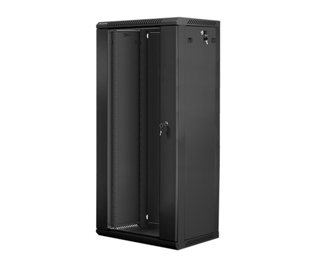 LANBERG Szafa instalacyjna wisząca 19'' 27U 600X450mm czarna (drzwi szklane) WF01-6427-10B - 455317 - zdjęcie